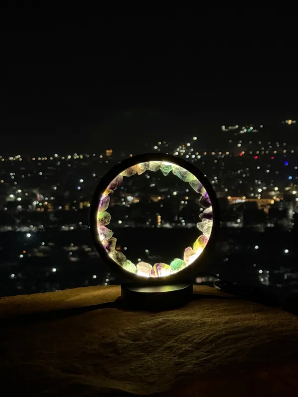 Mani_Maya_Multi_Crystal_Circular_Led_Lamp