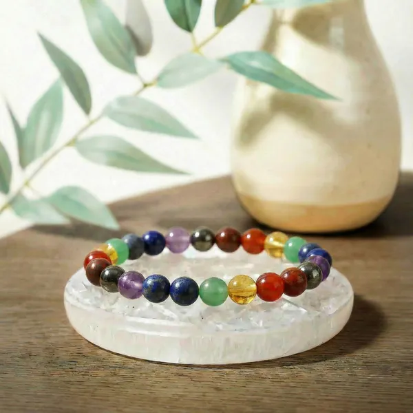 7_Chakra_Bracelet_With_Free_Raw_Selenite_Plate