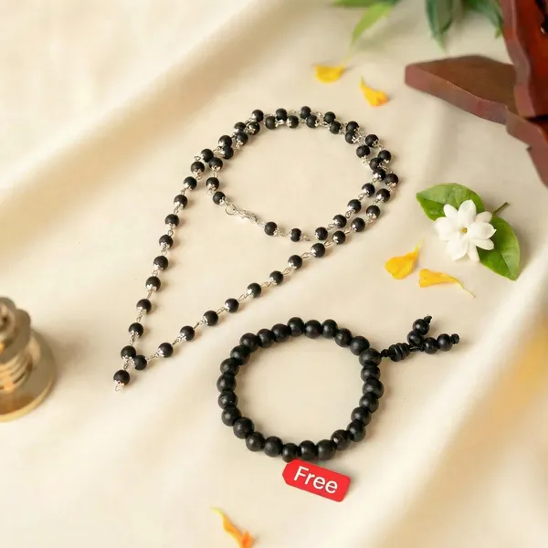 Karungali_Silver_Cap_Mala_With_Free_Karungali_Bracelet