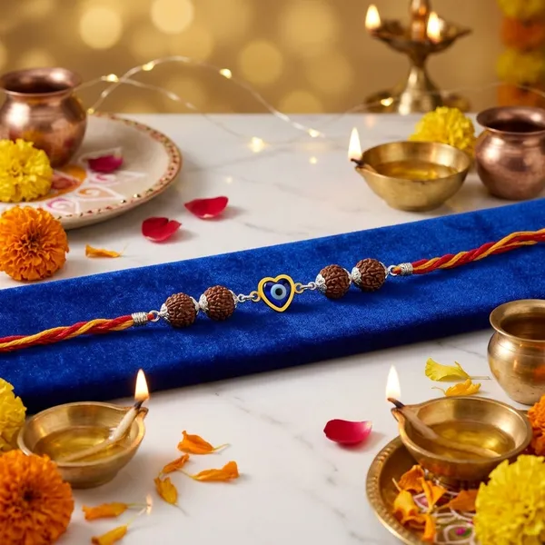 Red_Thread_Rudraksha_Blue_Accent_Sterling_Silver_Rakhi_For_Men
