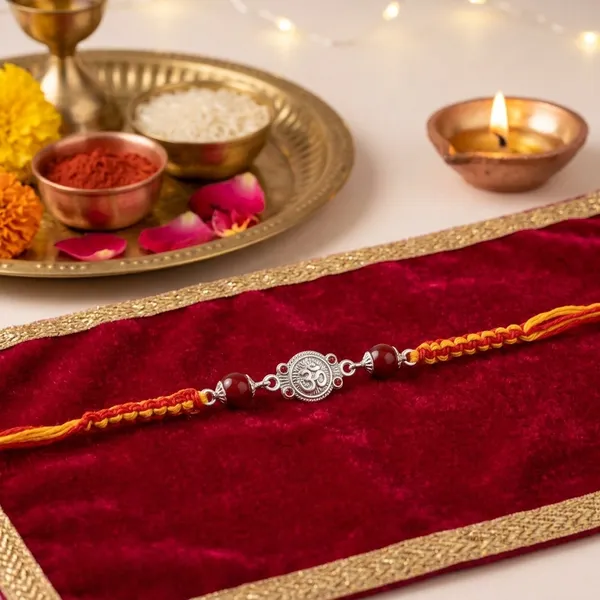Red_Yellow_Braided_Thread_Sterling_Silver_Rakhi_For_Men