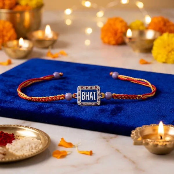 Multicolour_Thread_Bhai_Sterling_Silver_Rakhi_For_Men