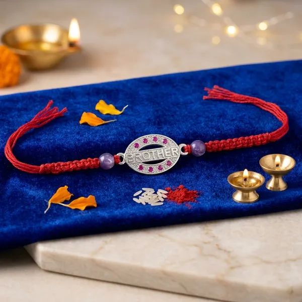 Red_Thread_Sterling_Silver_Brother_Oval_Medallion_Rakhi_For_Men