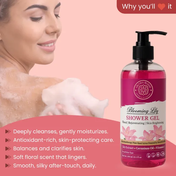 Aromablush_Blooming_Lily_Geranium_Vitamin_E_Shower_Gel