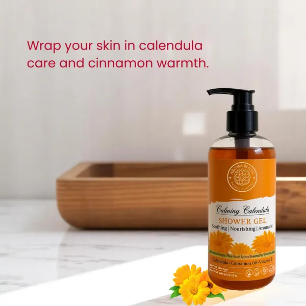 Aromablush_Calming_Calendula_Cinnamon_Shower_Gel