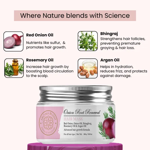 Aromablush_Onion_Bhringraj_Argan_Oil_Root_Renewal_Hair_Mask