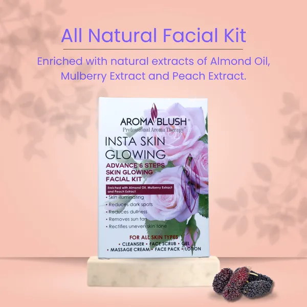 Aromablush_Insta_Glow_Almond_Mulberry_Peach_Facial_Kit
