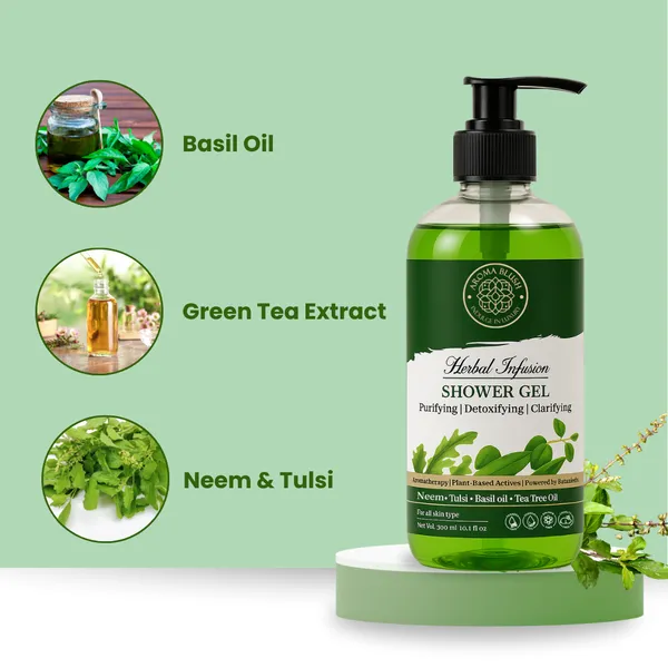 Aromablush_Herbal_Infusion_Neem_Tulsi_Tea_Tree_Purifying_Shower_Gel