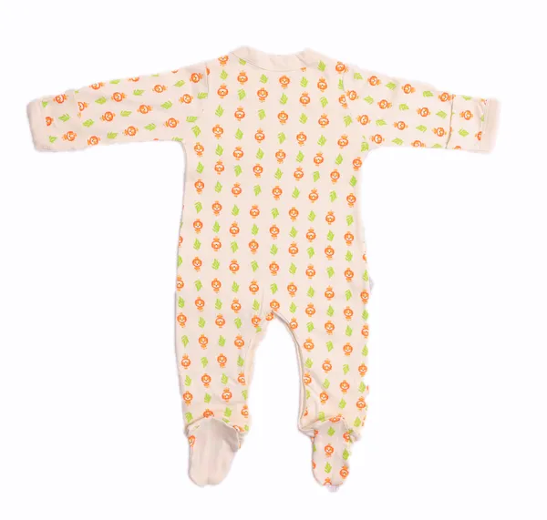 White_Cotton_Full_Sleeve_Lion_Print_Footie_Sleepsuit_For_Babies