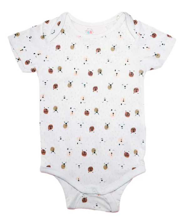 White_Cotton_Short_Sleeve_Animal_Print_Onesie_For_Babies
