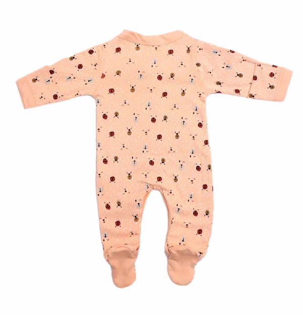Peach_Cotton_Full_Sleeve_Bear_Print_Footie_Sleepsuit_For_Babies