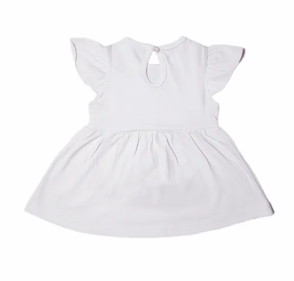 White_Cotton_Flutter_Sleeve_Gathered_Dress_For_Baby_Girls