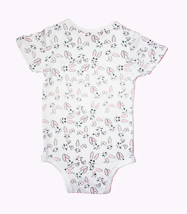 White_Cotton_Short_Sleeve_Bunny_Print_Onesie_For_Babies