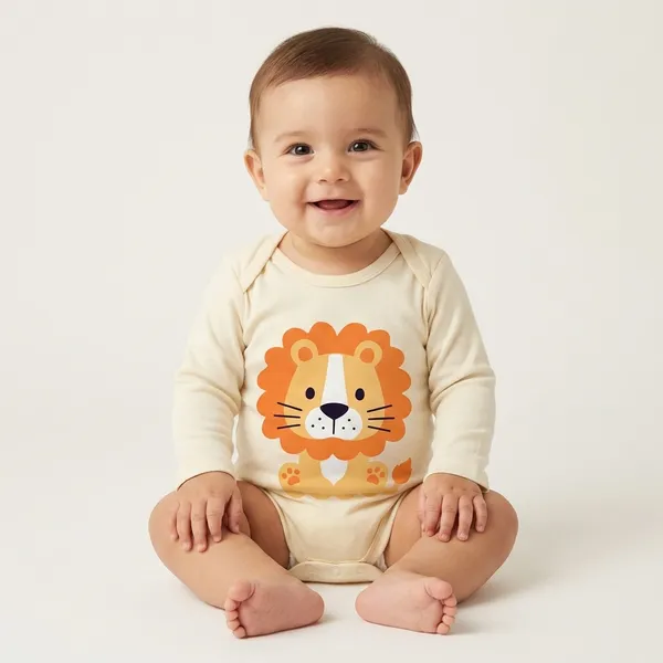Lion_Theme_Long_Sleeve_Baby_Bodysuit