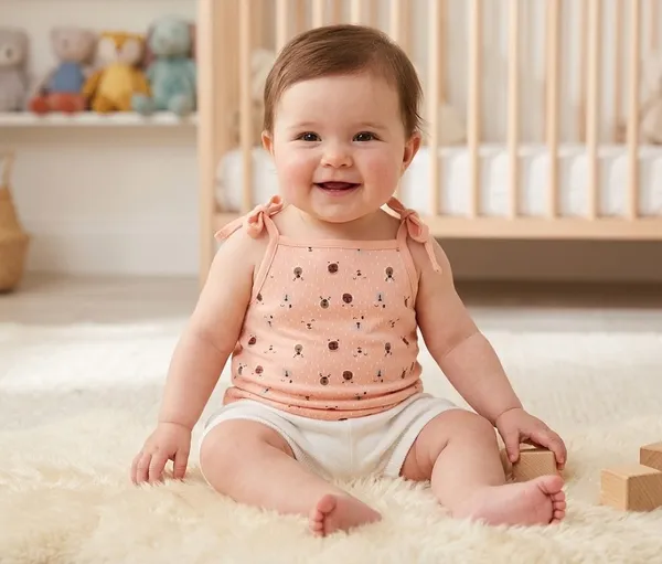 Peach_Cotton_Sleeveless_Bear_Print_Tiable_Jabla_For_Babies