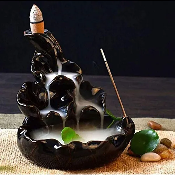 Pickartme_Smoke_Fountain_Incense_Holder_Showpiece_With_Backflow_Cones_Home_Decor_Products_10_X_10_X_11_Centimeters_Black_Dark_1_Showpiece_10_Cones_Fabric_Conical