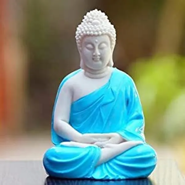 Pickartme_Premium_Handcrafted_Polyresin_Sitting_Meditation_Dhyan_Buddha_Statue_Showpiece_Lord_Buddha_Idol_5_5_Inch_Blue
