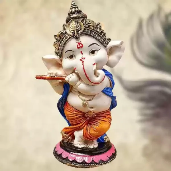 Pickartme_Polyresin_Ganesha_Idol_Handcrafted_Blessing_Lord_Ganesh_Statue_For_Pooja_Home_Decorations_Gifts_Items_Bansuri_Ganesha