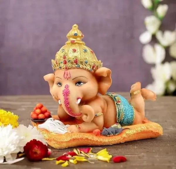 Pickartme_Polyresin_Ganesha_Idol_Handcrafted_Blessing_Lord_Ganesh_Statue_For_Pooja_Multi_Home_Decorations_Gifts_Items_Ganesha_Statue