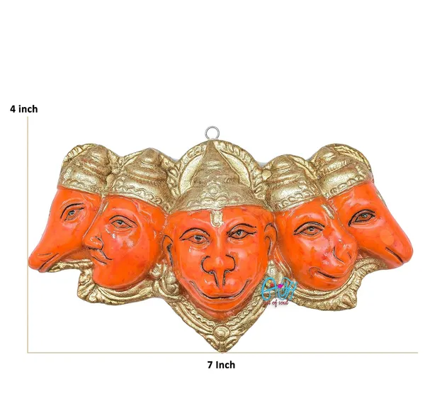 Pickartme_Panchmukhi_Hanuman_Ji_For_Door_Entrance_Murti_Statue_For_Pooja_Bajrang_Bali_Idol_Hanuman_Ji_Idol_Sinduri_Color