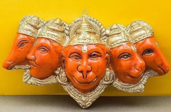 Pickartme_Panchmukhi_Hanuman_Ji_For_Door_Entrance_Murti_Statue_For_Pooja_Bajrang_Bali_Idol_Hanuman_Ji_Idol_Sinduri_Color