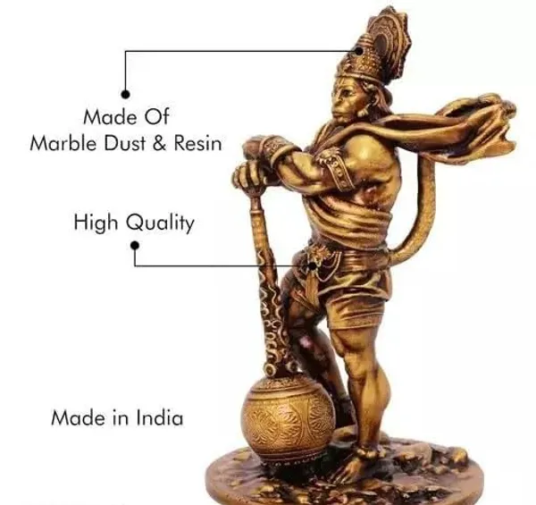 Pickartme_Car_Dashboard_Resin_Bahubali_Hanuman_Idol_Home_Decor_Item_Hanuman_Murti_Statue_For_Gift_Height_4_33_Inch