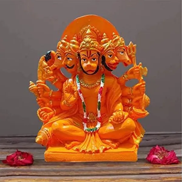Pickartme_Resin_Panchmukhi_Hanuman_Idol_Bajarang_Bali_Statue_In_Sinduri_Color_Hanuman_Ji_Ki_Murti_For_Pooja_Office_Home_Temple_6_Inch_Orange