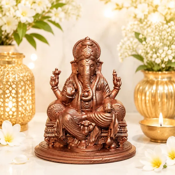 Pickartme_Resin_Peach_Ivory_Finish_Ganesha_Idol_Ganesha_Idol_Decor_For_Pooja_Ghar_Office_Gifting_Peach