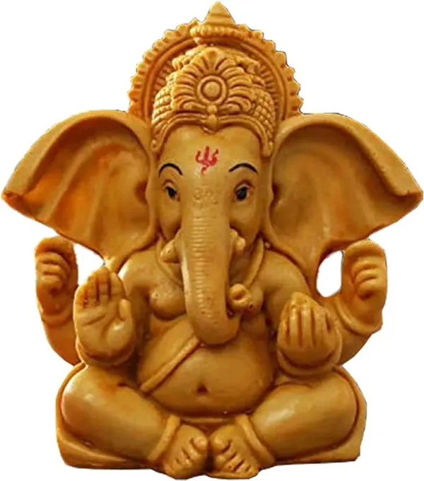 Pickartme_Handcrafted_Ganesha_Beautiful_Lord_Ganesha_Idol_Figurine_Showpiece_Sculpture_Hindu_Polyresin_Car_Dashboard_Brown