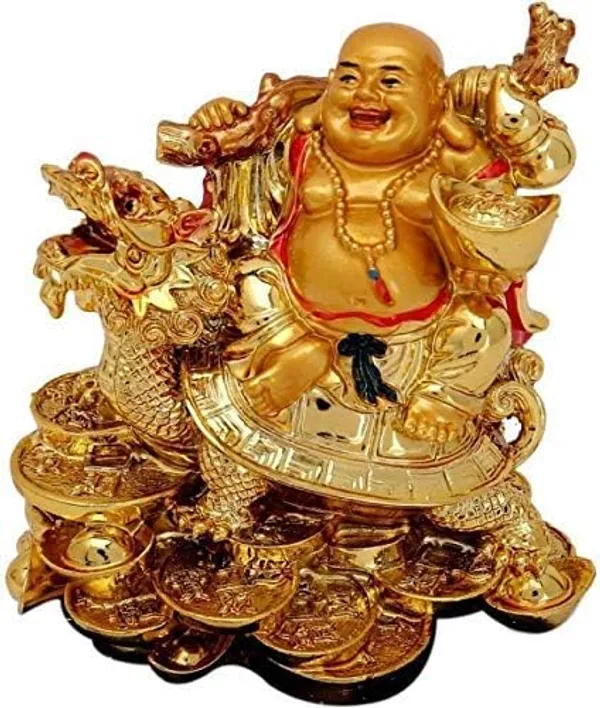Pickartme_Brass_Feng_Shui_Laughing_Buddha_Figurine_Happiness_And_Money_Wealth_Sitting_Idol_Decor_For_Pooja_Ghar_Office_Home_Temple_Gold_3_Religious