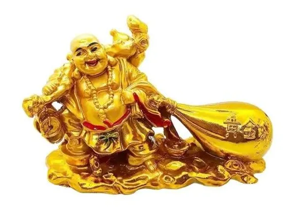 Pickartme_Brass_Feng_Shui_Laughing_Buddha_Figurine_Happiness_And_Money_Wealth_Sitting_Idol_Decor_For_Pooja_Ghar_Office_Home_Temple_Gold_4_Religious