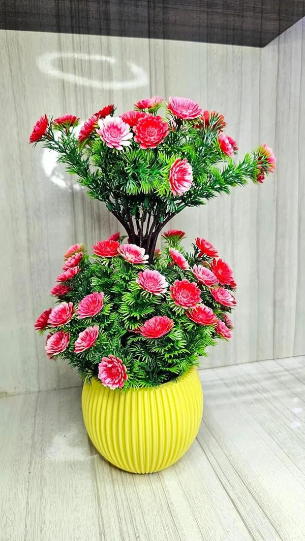 Pickartme_Plastic_Artificial_Plants_For_Home_Decor_Office_Decoration_1_Big_Size_Artificial_Flowers_Pot_With_Vase_Artificial_Flowers_For_Decoration_40cm_Height_Red