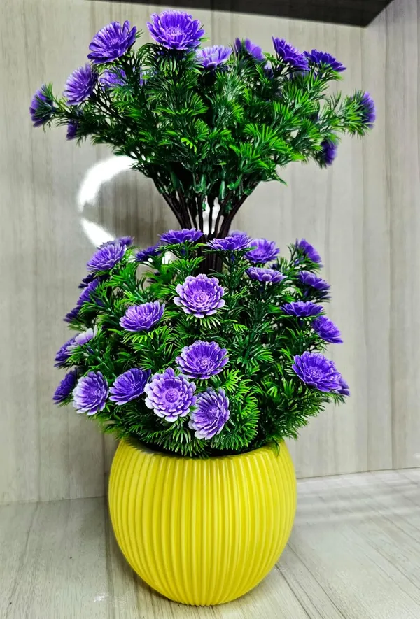 Pickartme_Plastic_Artificial_Plants_For_Home_Decor_Office_Decoration_1_Big_Size_Artificial_Flowers_Pot_With_Vase_Artificial_Flowers_For_Decoration_40cm_Height_Purple