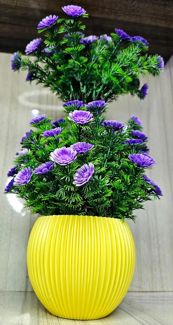 Pickartme_Plastic_Artificial_Plants_For_Home_Decor_Office_Decoration_1_Big_Size_Artificial_Flowers_Pot_With_Vase_Artificial_Flowers_For_Decoration_40cm_Height_Purple