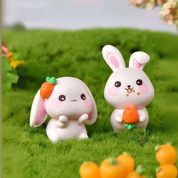 Pickartme_Rabbit_Miniature_Figurines_Set_Resin_Showpiece_For_Home_Decor_4_Pieces_Small_Size_Table_Dashboard_Decoration_Rabbit