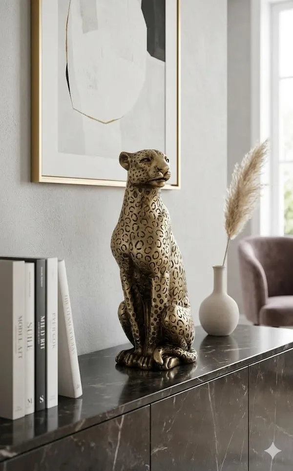 Pickartme_Luxury_Leopard_Statue_Showpiece_Gold_Finish_Resin_Wild_Animal_Figurine_Modern_Home_Decor_Accent_For_Coffee_Table_Console_Office_Desk_Shelf_Housewarming_Gift