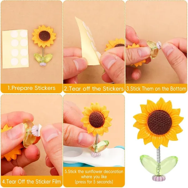 Pickartme_Cute_Mini_Shaking_Head_Dancing_Flower_Interior_Accessories_Dashboard_Decoration_Spring_Bobbing_Figurines_Multicolour_15_Adhesive_Stickers_For_Easy_Install_5_Sun_Flower