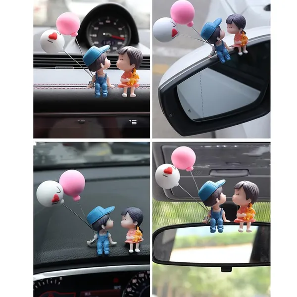 Pickartme_Couple_Miniature_Set_For_Home_Decor_Deepawali_Gift_Living_Room_Figurines_Cake_Decoration_Items_Resin_Car_Dashboard_Items_Multicolor_Ballon_With_Couple