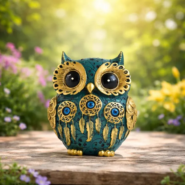 Pickartme_Owl_Showpiece_For_Home_Decor_Resin_Figurine_With_Gold_Detailing_Lucky_Evil_Eye_Owl_Statue_For_Living_Room_Office_Gifting_Black