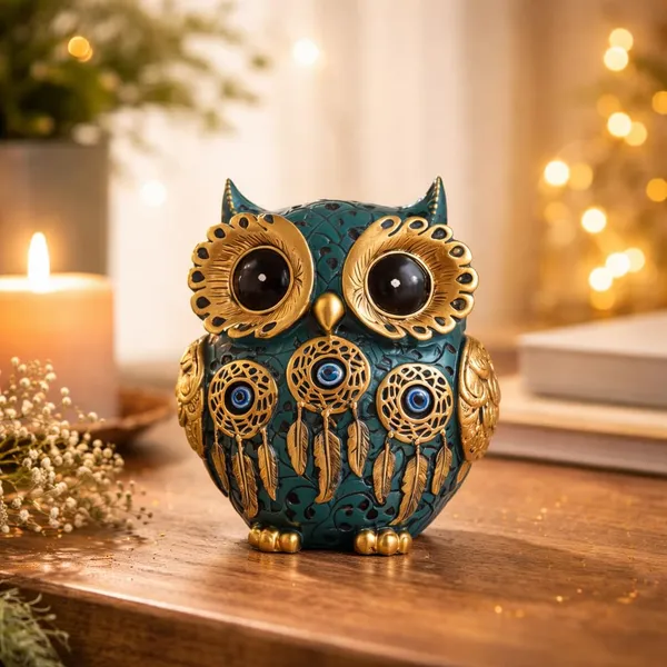 Pickartme_Owl_Showpiece_For_Home_Decor_Resin_Figurine_With_Gold_Detailing_Lucky_Evil_Eye_Owl_Statue_For_Living_Room_Office_Gifting_Black
