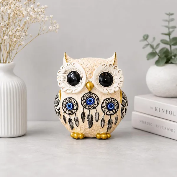 Pickartme_Owl_Showpiece_For_Home_Decor_Resin_Figurine_With_Gold_Detailing_Lucky_Evil_Eye_Owl_Statue_For_Living_Room_Office_Gifting_Off_White