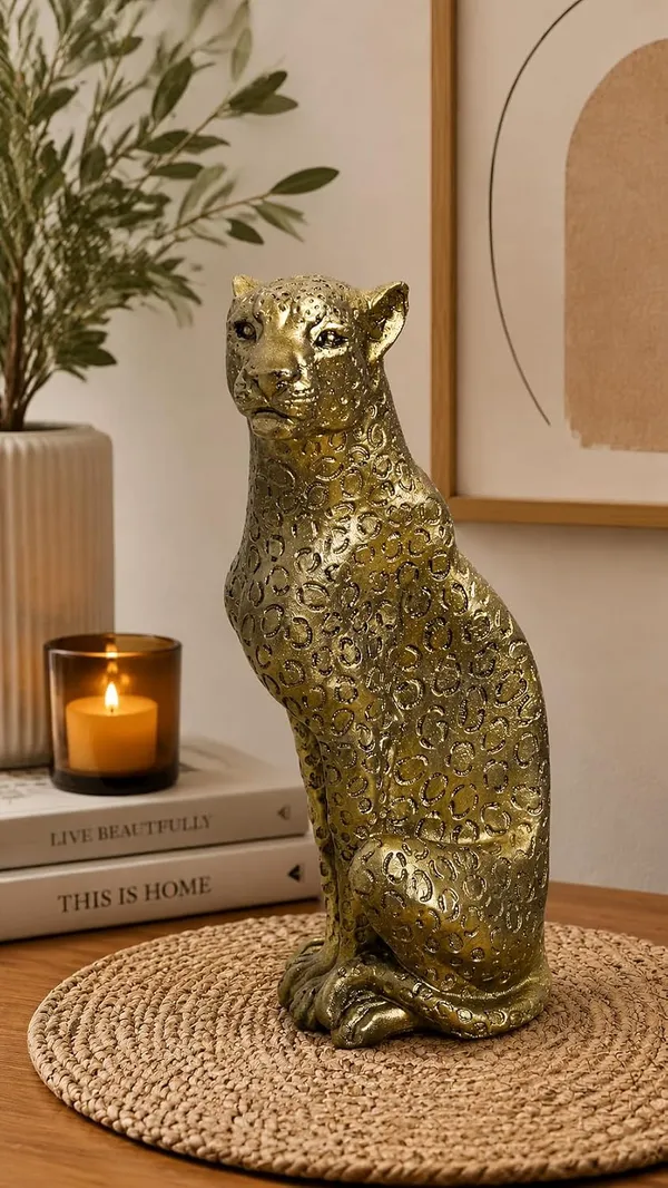 Pickartme_Luxury_Leopard_Statue_Showpiece_Gold_Finish_Resin_Wild_Animal_Figurine_Modern_Home_Decor_Accent_For_Coffee_Table_Console_Office_Desk_Shelf_Housewarming_Gift_Metallic