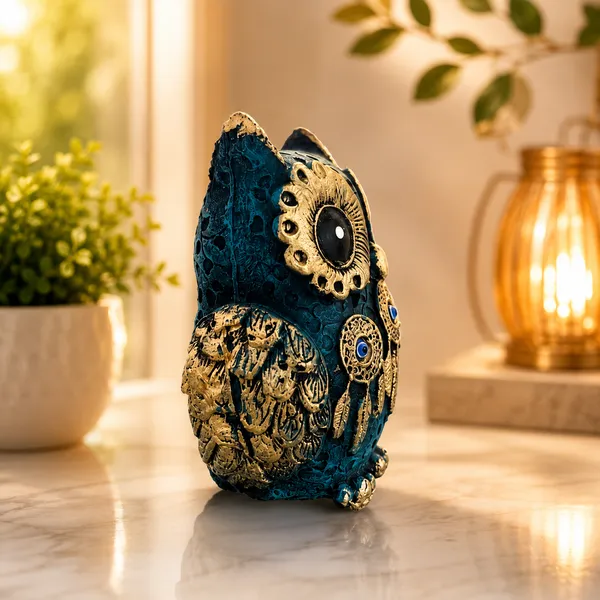 Pickartme_Owl_Showpiece_For_Home_Decor_Resin_Figurine_With_Gold_Detailing_Lucky_Evil_Eye_Owl_Statue_For_Living_Room_Office_Gifting_Black