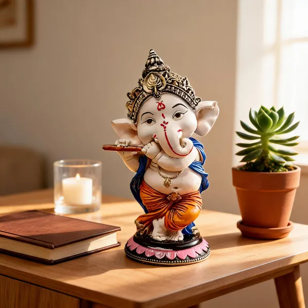 Pickartme_Polyresin_Ganesha_Idol_Handcrafted_Blessing_Lord_Ganesh_Statue_For_Pooja_Home_Decorations_Gifts_Items_Bansuri_Ganesha