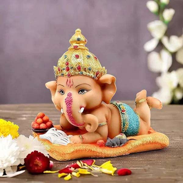 Pickartme_Polyresin_Ganesha_Idol_Handcrafted_Blessing_Lord_Ganesh_Statue_For_Pooja_Multi_Home_Decorations_Gifts_Items_Ganesha_Statue