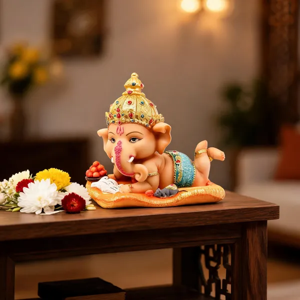 Pickartme_Polyresin_Ganesha_Idol_Handcrafted_Blessing_Lord_Ganesh_Statue_For_Pooja_Multi_Home_Decorations_Gifts_Items_Ganesha_Statue