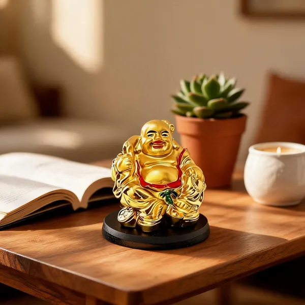 Pickartme_Brass_Feng_Shui_Laughing_Buddha_Figurine_Happiness_And_Money_Wealth_Sitting_Idol_Decor_For_Pooja_Ghar_Office_Home_Temple_Gold_2
