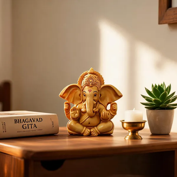 Pickartme_Handcrafted_Ganesha_Beautiful_Lord_Ganesha_Idol_Figurine_Showpiece_Sculpture_Hindu_Polyresin_Car_Dashboard_Brown