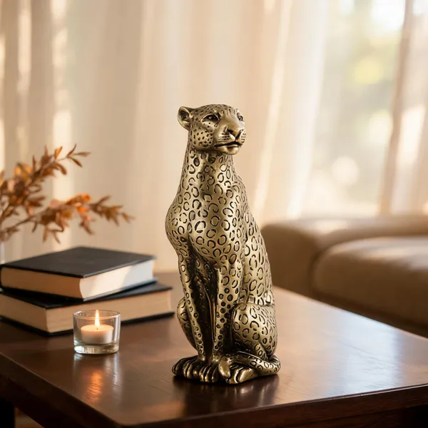 Pickartme_Luxury_Leopard_Statue_Showpiece_Gold_Finish_Resin_Wild_Animal_Figurine_Modern_Home_Decor_Accent_For_Coffee_Table_Console_Office_Desk_Shelf_Housewarming_Gift