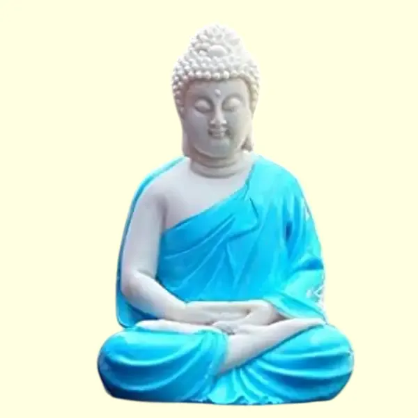 Pickartme_Premium_Handcrafted_Polyresin_Sitting_Meditation_Dhyan_Buddha_Statue_Showpiece_Lord_Buddha_Idol_5_5_Inch_Blue